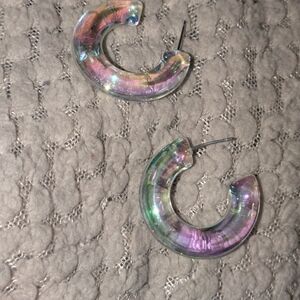 3/$15 Iridescent Hoop Earrings